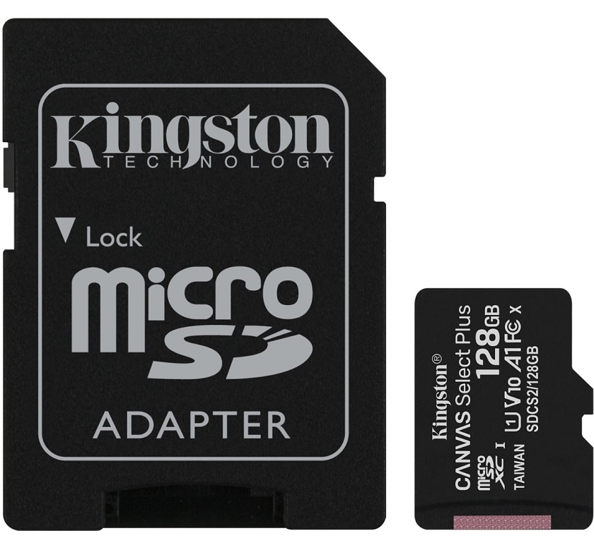 Carto Memria Kingston Canvas Select Plus C10 A1 UHS-I microSDHC 128GB + Adaptador SD 1