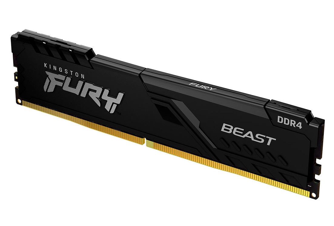 Memria RAM Kingston Fury Beast 8GB (1x8GB) DDR4-3200MHz 1R CL16 Preta 1