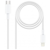Cabo NanoCable Type-C - Lightning 1 metro branco image