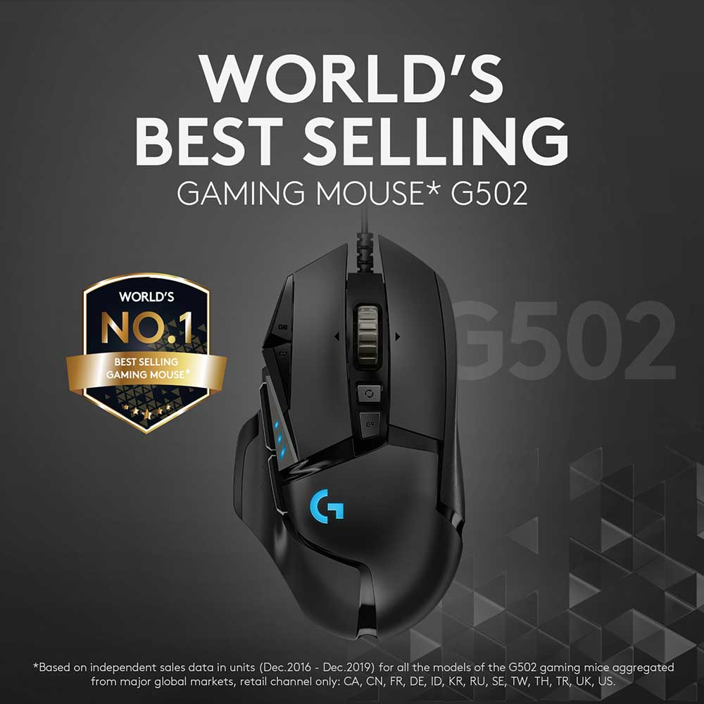 Rato ptico Logitech G502 HERO 16000DPI Gaming Preto 2