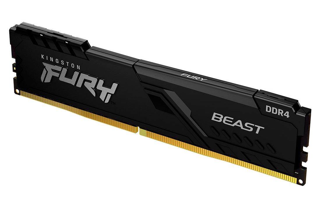 Memria RAM Kingston Fury Beast 8GB (1x8GB) DDR4-2666MHz 1R CL16 Preta 1