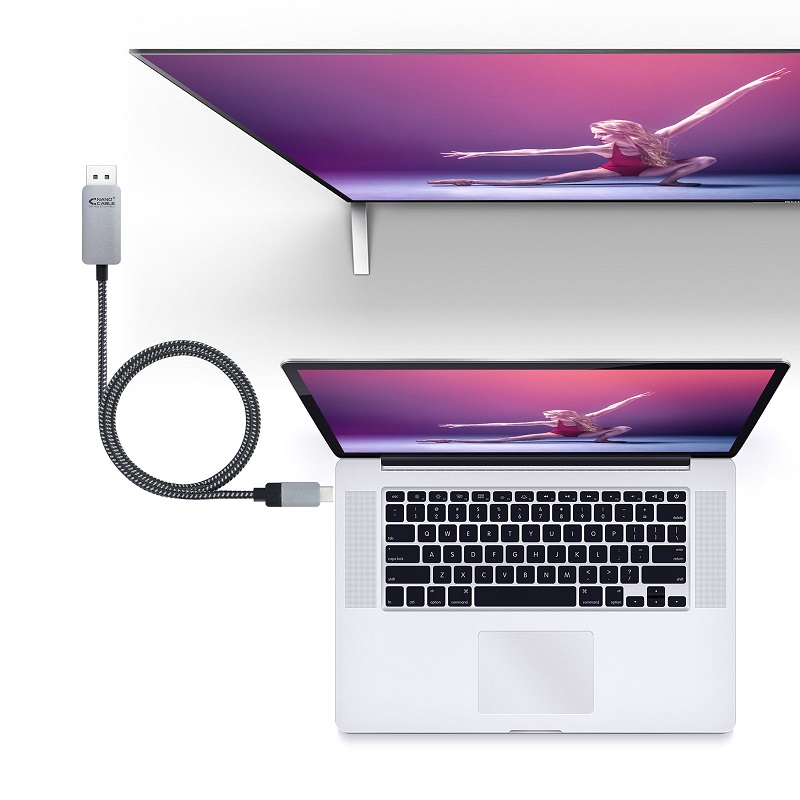 Cabo NanoCable Conversor USB-C a Displayport , 1.8 m 4