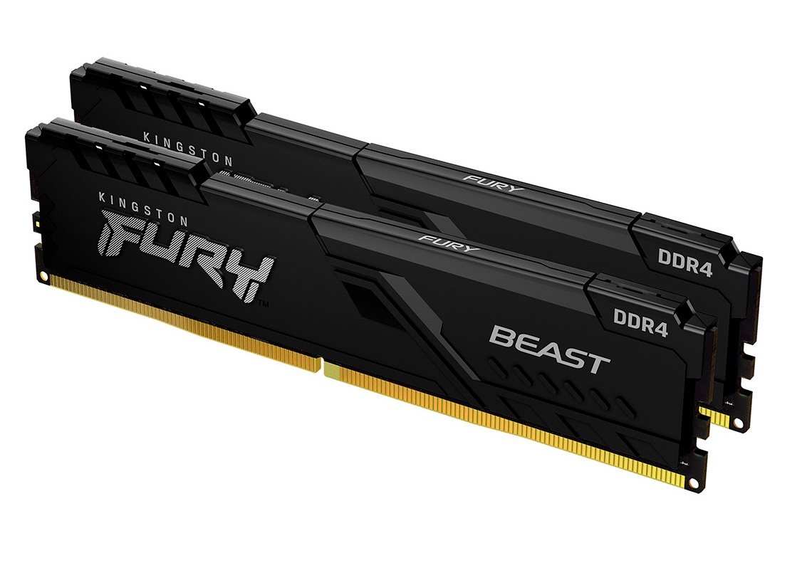 Memria RAM Kingston Fury Beast 16GB (2x8GB) DDR4-2666MHz 1R CL16 Preta 1