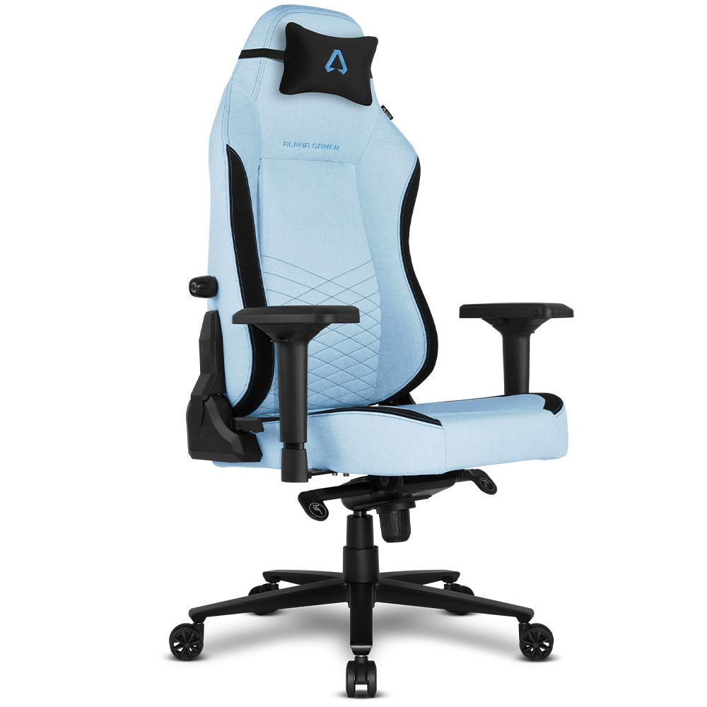 Cadeira Gaming Alpha Gamer Alegra Fabric Azul/Preta 1