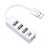 Hub USB Ewent EW1122 4 Portas USB 2.0 Branco image