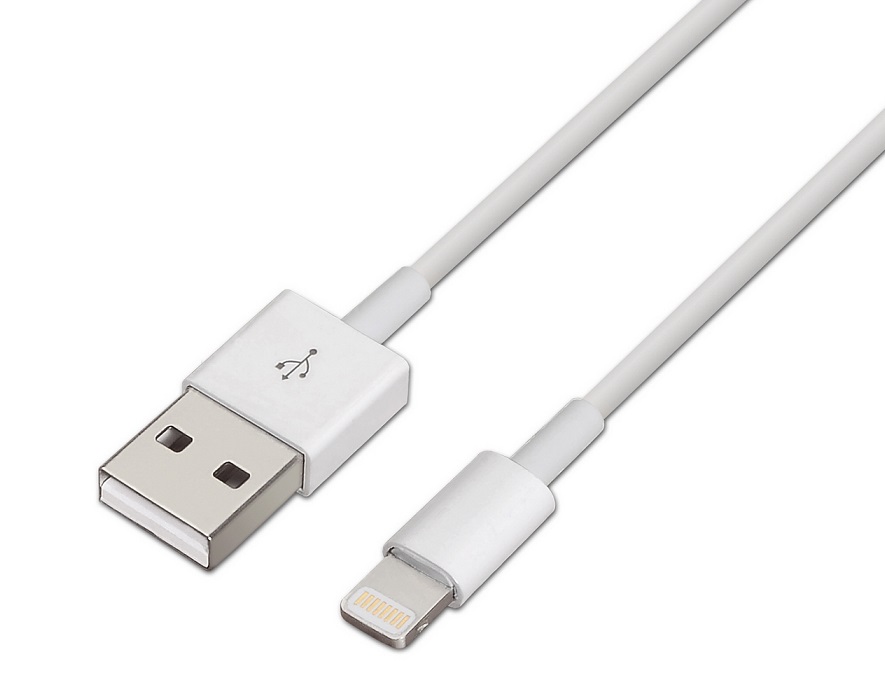 Cabo Aisens USB 2.0 Type-A M p/ Lightning M 2m Branco 1