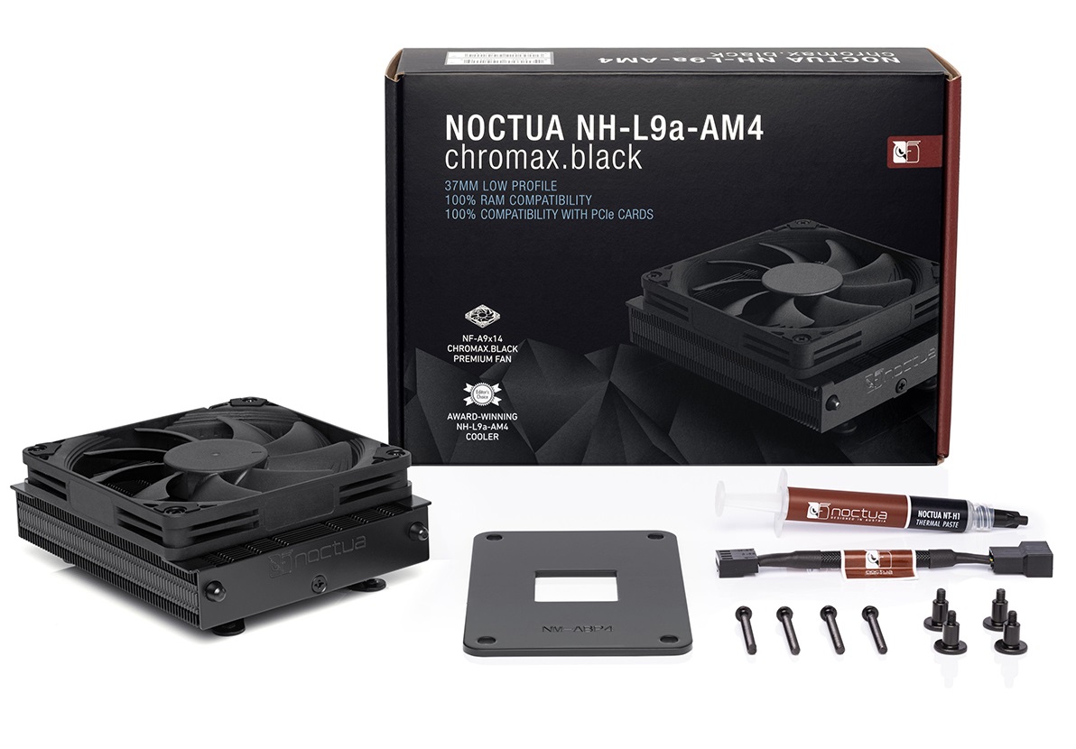 Cooler CPU Noctua NH-L9a-AM4 Chromax Low Profile Preto 4