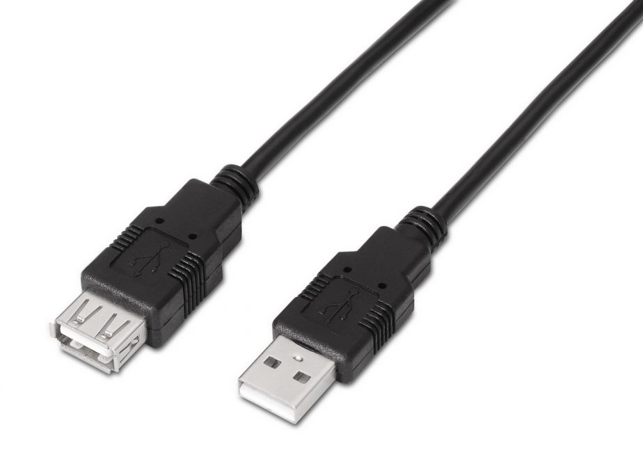Cabo Aisens Extenso USB 2.0 Type-A M p/ Type-A F 2m Preto 1