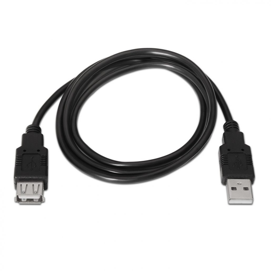 Cabo Aisens Extenso USB 2.0 Type-A M p/ Type-A F 2m Preto 2