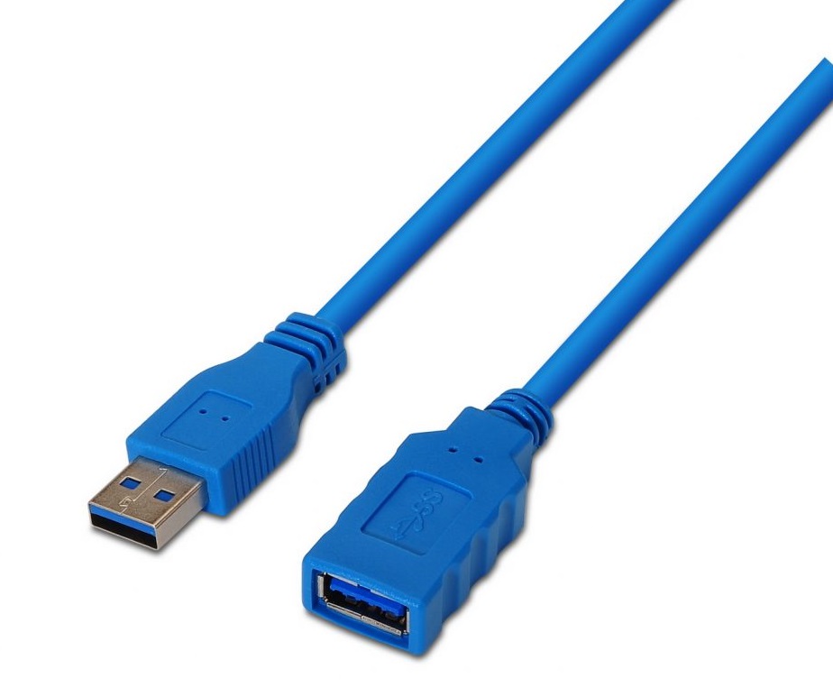 Cabo Aisens USB 3.0 Type-A M p/ Type-A F 1m Azul 1