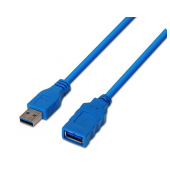 Cabo Aisens USB 3.0 Type-A M p/ Type-A F 1m Azul image