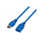 Cabo Aisens USB 3.0 Type-A M p/ Type-A F 2m Azul image