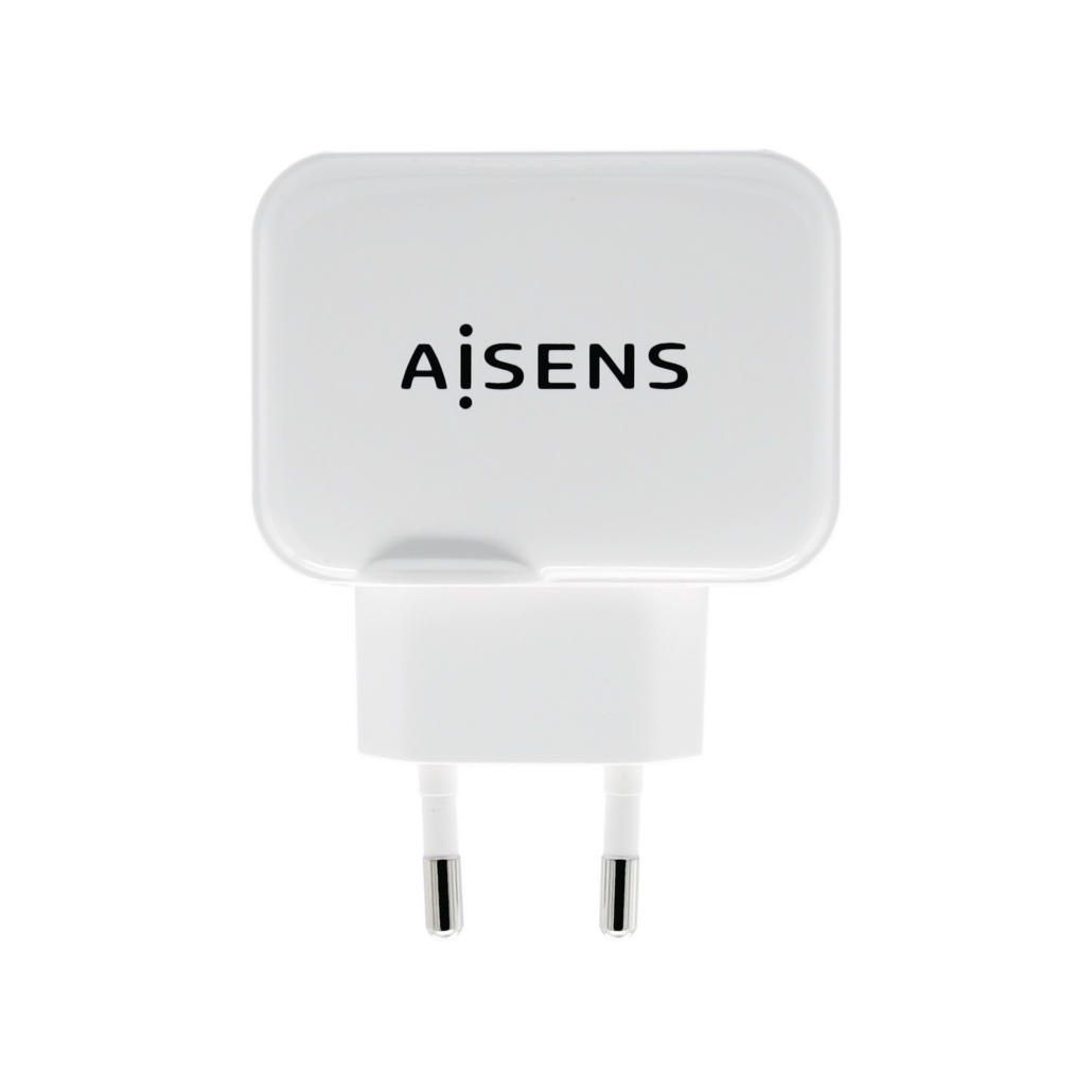 Carregador Aisens USB 17W 5V/3.4A, 2xUSB com controlo AI, Branco 1