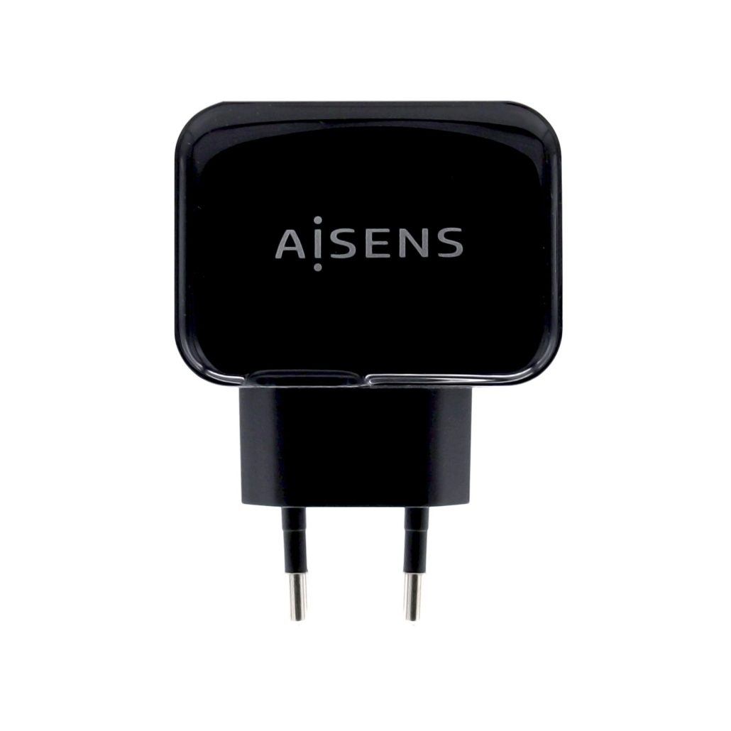 Carregador Aisens USB 17W 5V/3.4A, 2xUSB com controlo AI, Preto 1