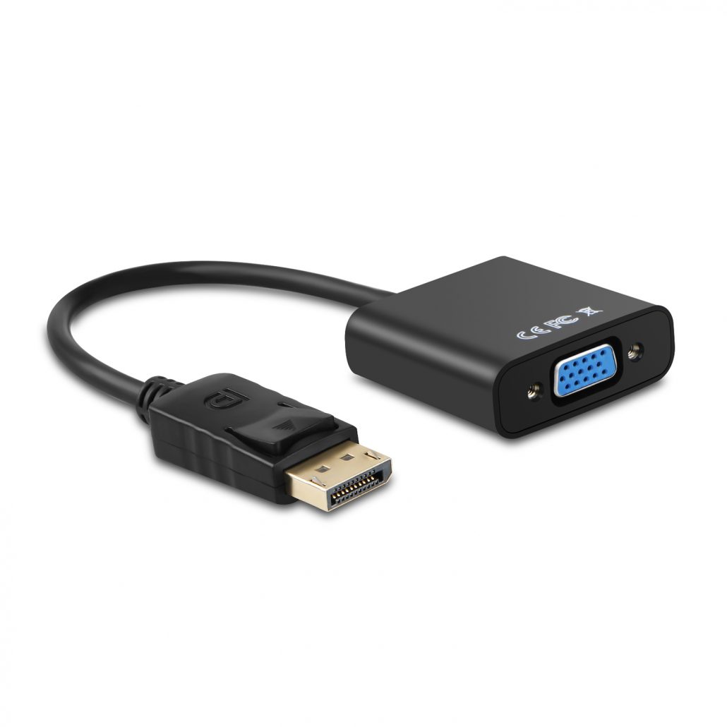 Conversor Aisens Display-Port para VGA Preto 1