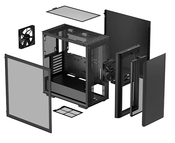 Caixa ATX Deepcool CK500 Vidro Temperado Preta 4