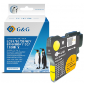 Tinteiro Compatível G&G Brother LC980/LC1100 Amarelo image