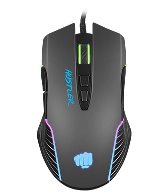 Rato ptico Fury Hustler Gaming 6400DPI Preto 1