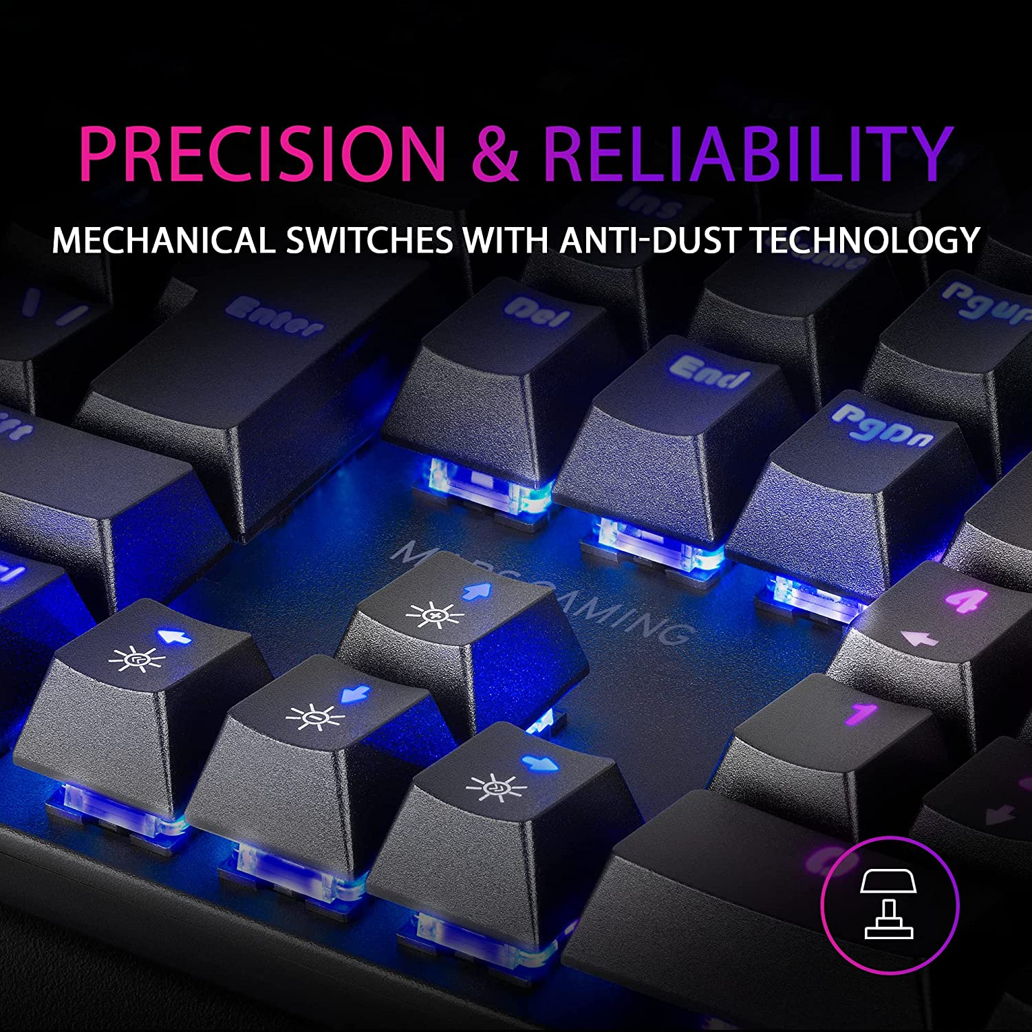 Teclado Mecnico Mars Gaming MK422 RGB Switch Blue PT Preto 4