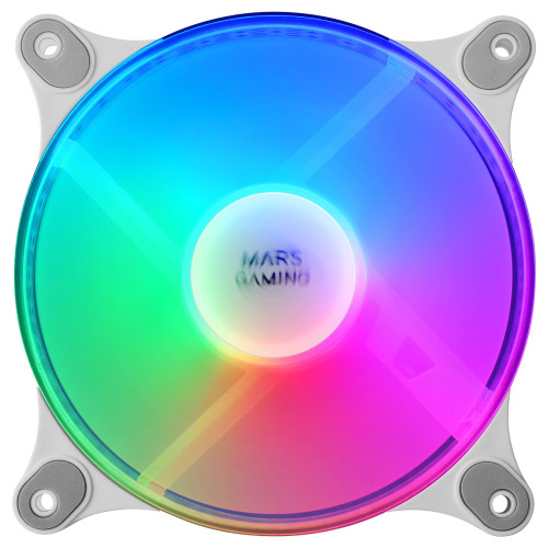 Ventonha 120mm Mars Gaming MF-DUO FRGB Rainbow Branca 1