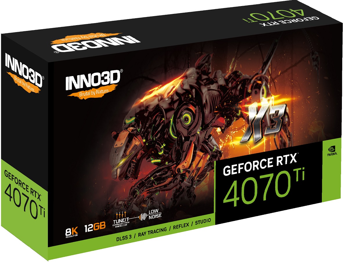 Placa Grfica Inno3D GeForce RTX 4070 Ti X3 12GB GDDR6X 3