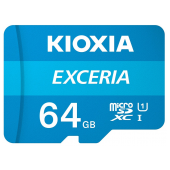Cartão Memória Kioxia Exceria C10 UHS-I U1 microSDXC 64GB + Adaptador SD image