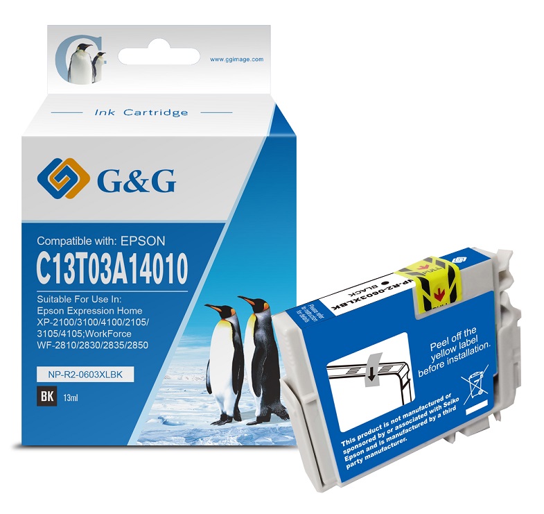 Tinteiro Epson Compatvel G&G 603 XL Preto 1