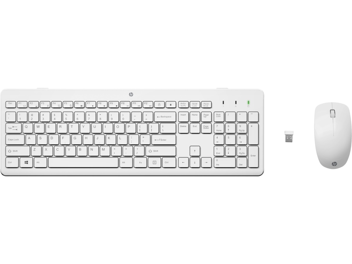 Teclado + Rato HP 230 Wireless Branco 1