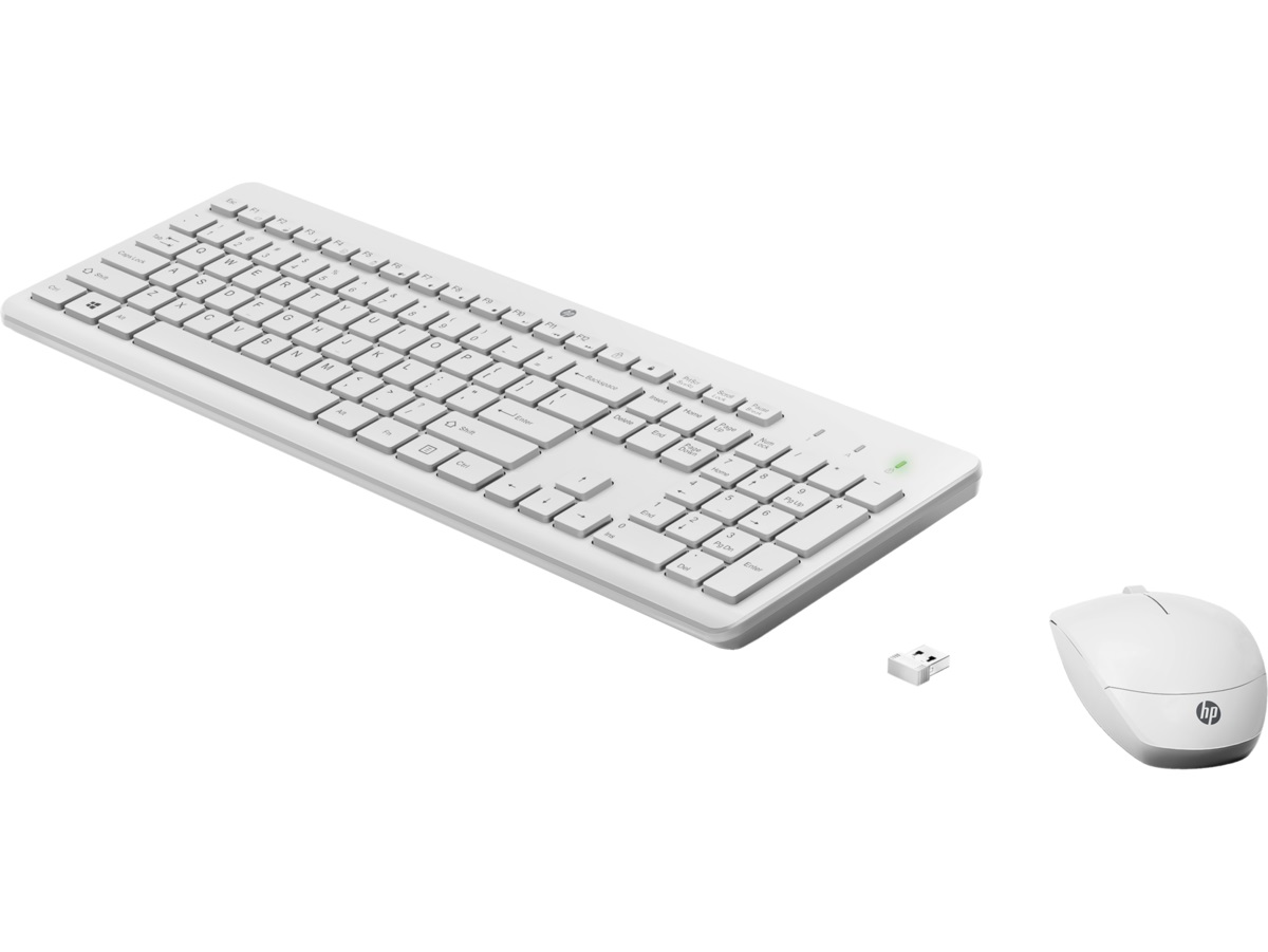 Teclado + Rato HP 230 Wireless Branco 2