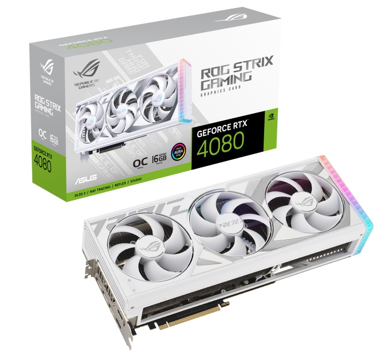 Placa Gráfica Asus GeForce RTX 4080 ROG Strix OC 16GB GDDR6X White