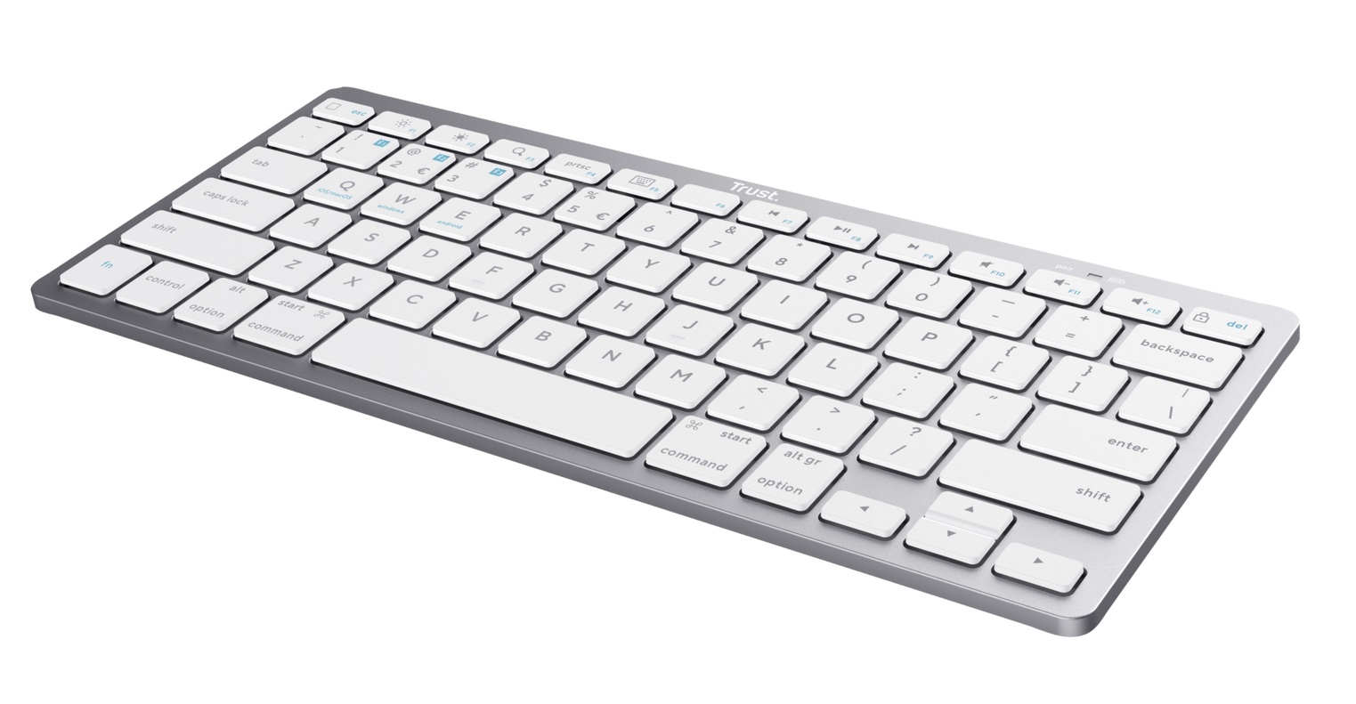 Teclado Bluetooth Trust Basic PT Branco 3