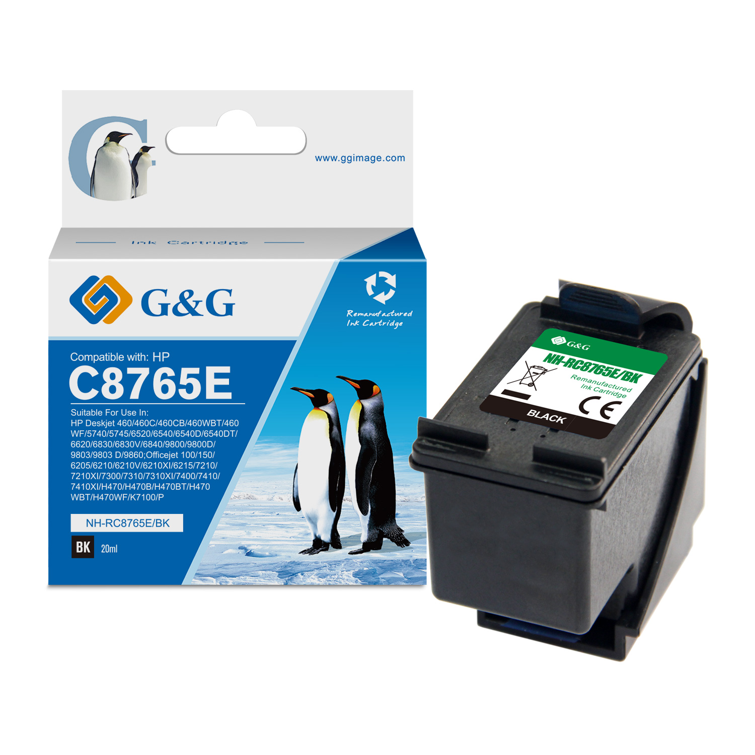 Tinteiro Reciclado G&G HP 338 Preto 1