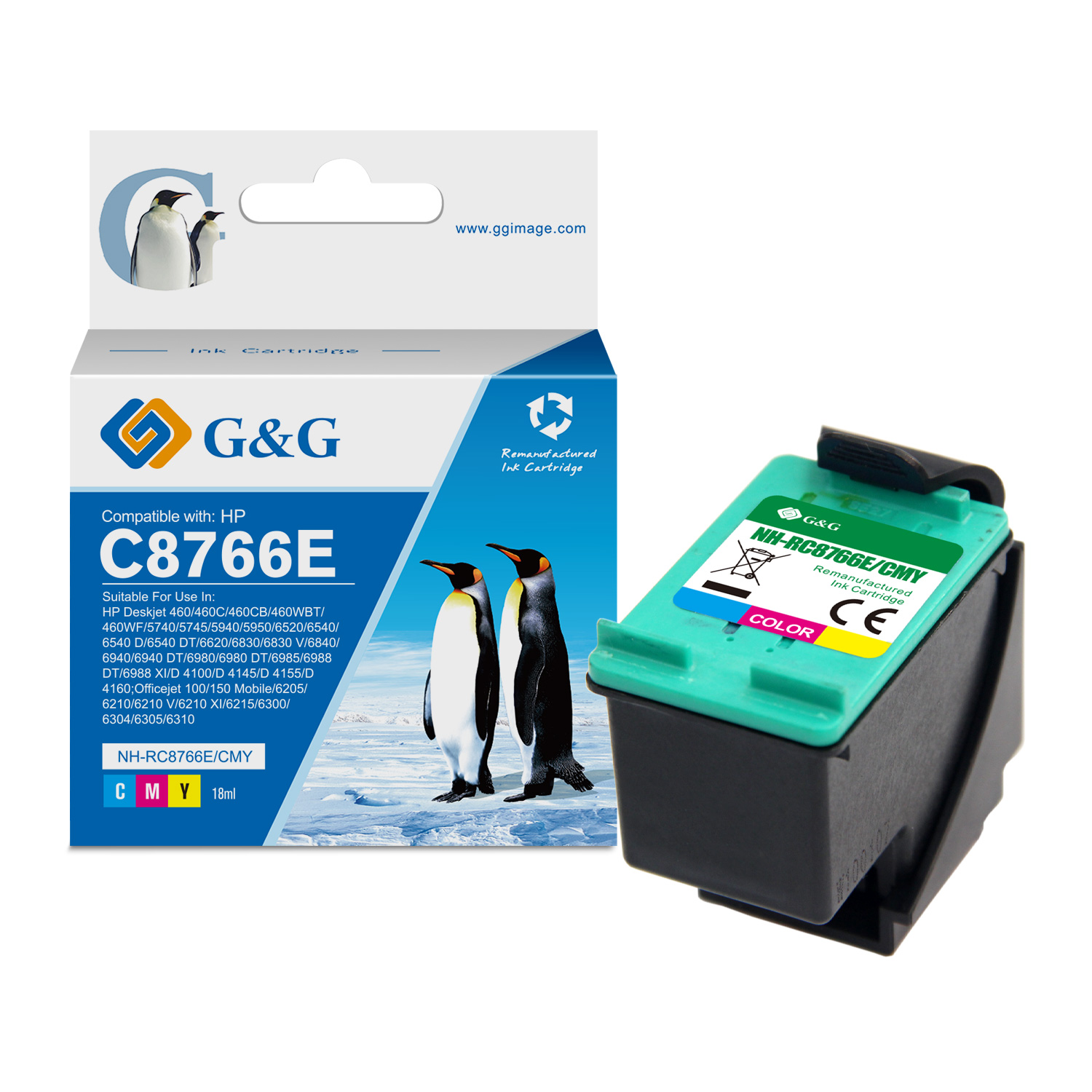 Tinteiro Reciclado G&G HP 343 Cor 1