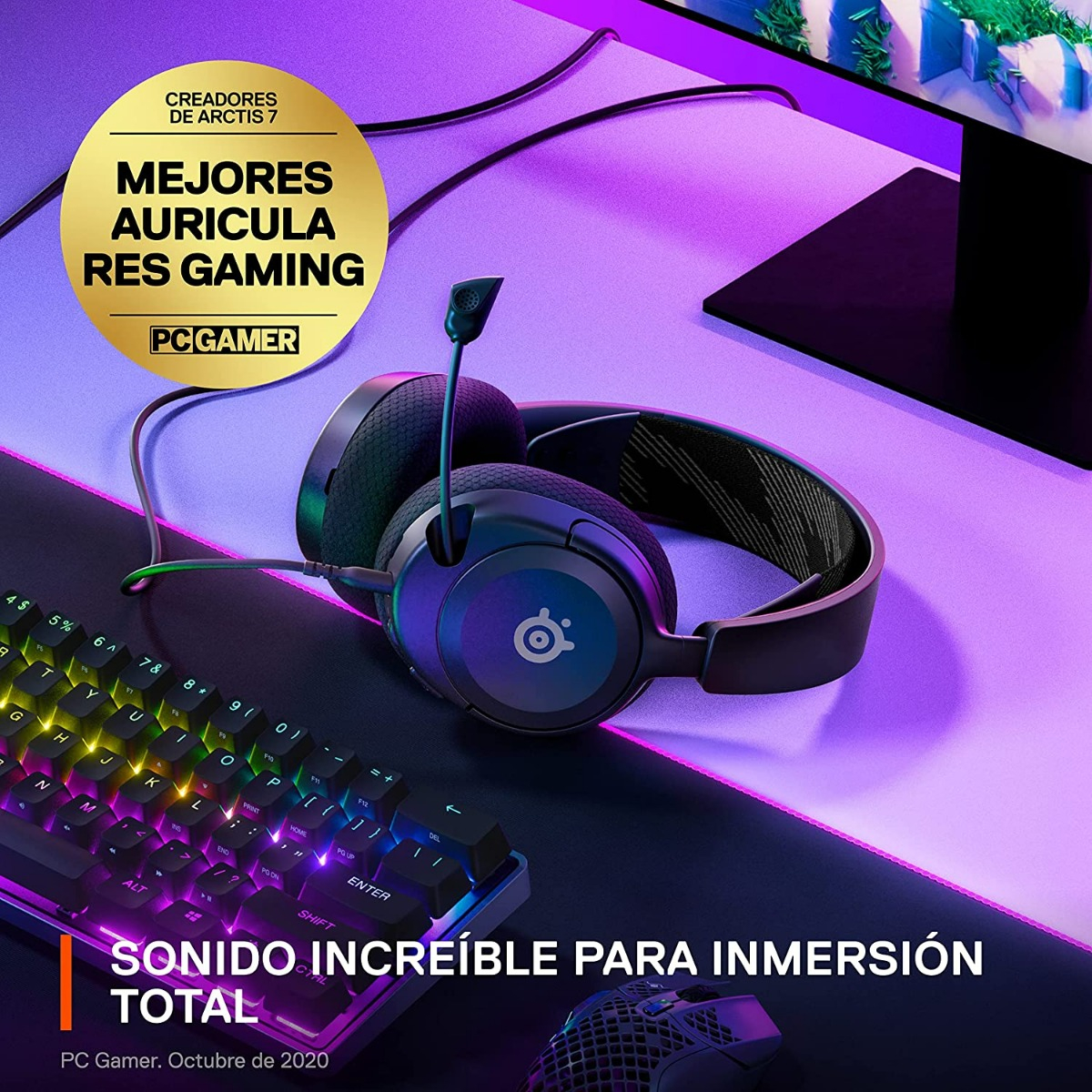 Auscultadores SteelSeries Arctis Nova 1 Preto 3