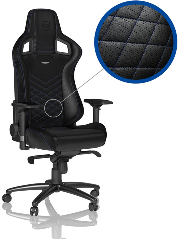 Cadeira noblechairs EPIC PU Leather Preto / Azul 1