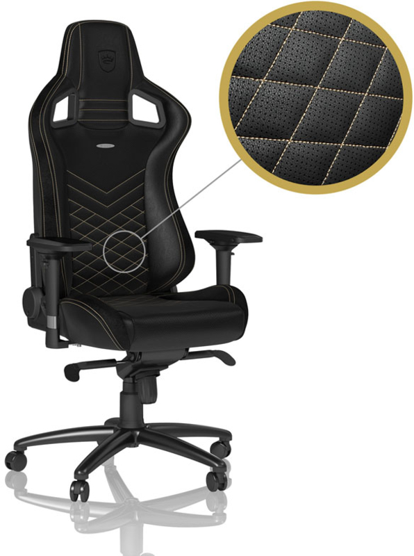 Cadeira noblechairs EPIC PU Leather Preto / Dourado 1