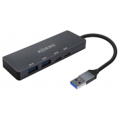 Hub USB 3.2 Aisens de 2 Portas USB-A e 2 Portas USB-C, Cinza image