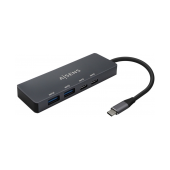 Hub USB-C 3.2 Aisens de 2 Portas USB-A e 2 Portas USB-C, Cinza image