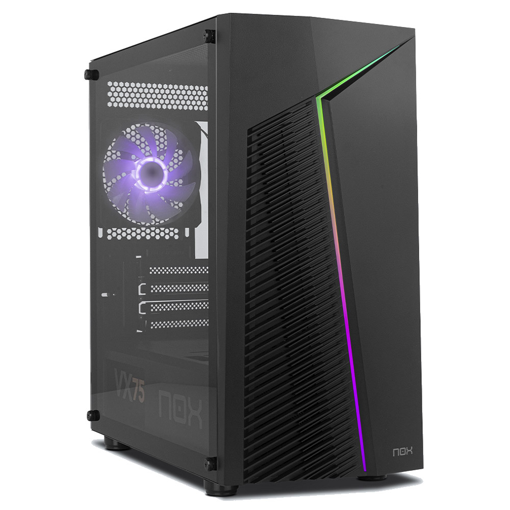 Caixa Micro-ATX Nox Infinity Zeta RGB Vidro Temperado Preta 1