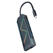 Hub USB-C Nanocable 9 em 1 - 3x USB-A. USB-C PD. HDMI, RJ45, TF, SD, Audio image