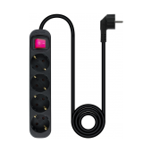 Régua Nanocable 4 Tomadas com Switch on/off Preta image