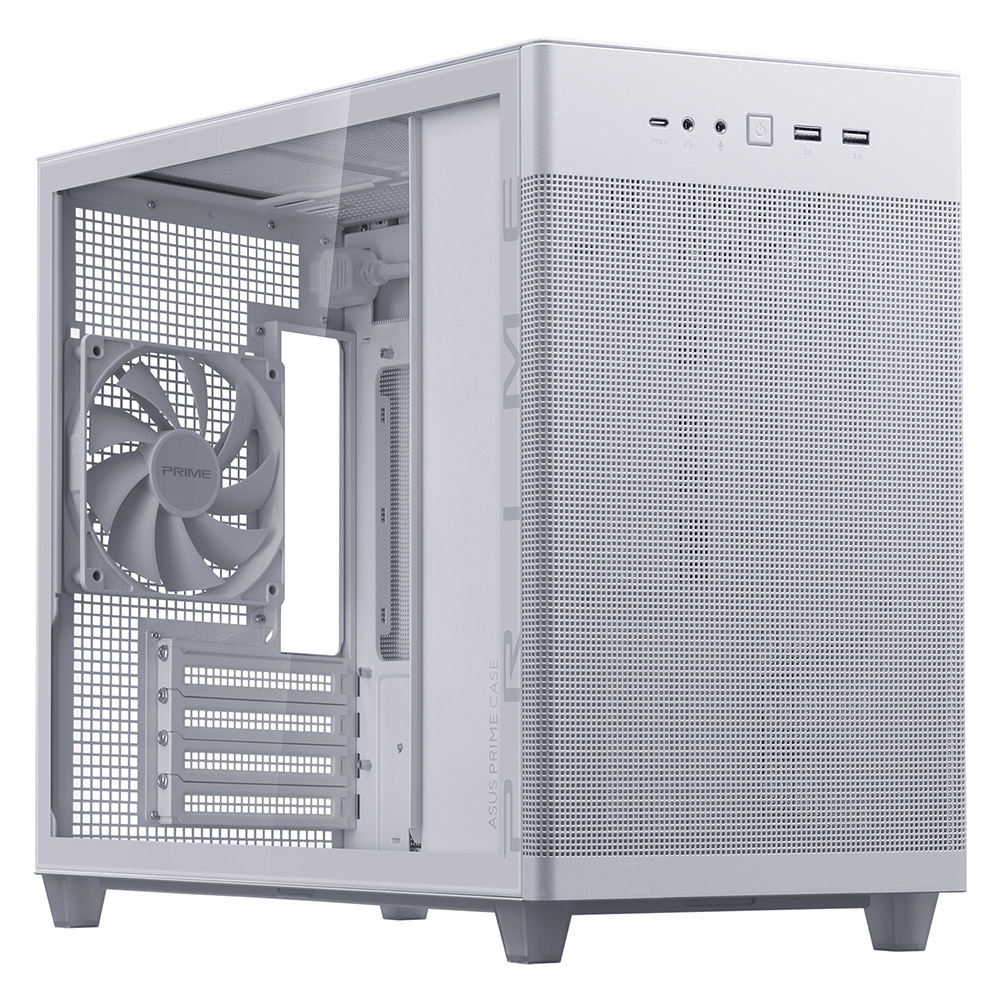 Caixa Micro-ATX Asus Prime AP201 Vidro Temperado Branca 1