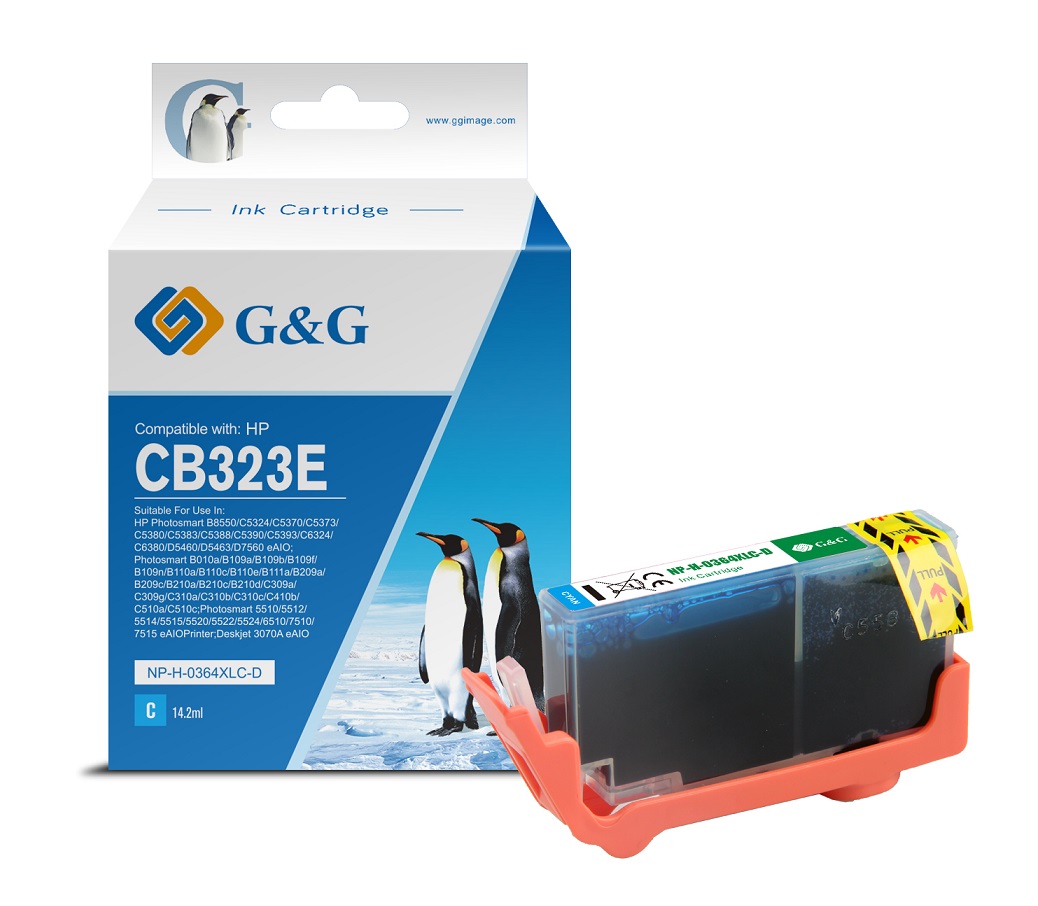 Tinteiro Compatvel HP G&G 364 XL Azul 1