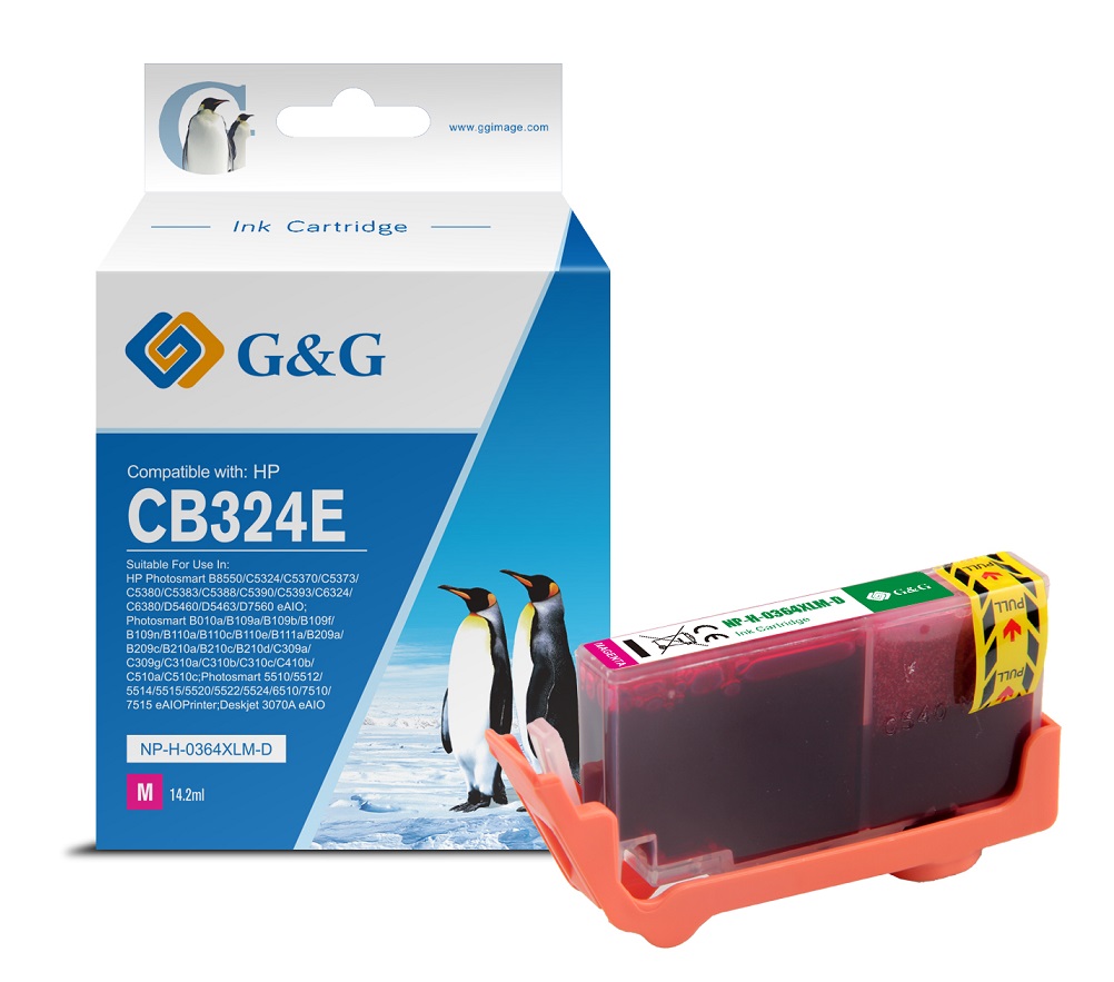 Tinteiro Compatvel HP G&G 364 XL Magenta 1