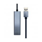 Hub USB 3.0 Aisens de 3 Portas + Rede Gigabit Cinza image