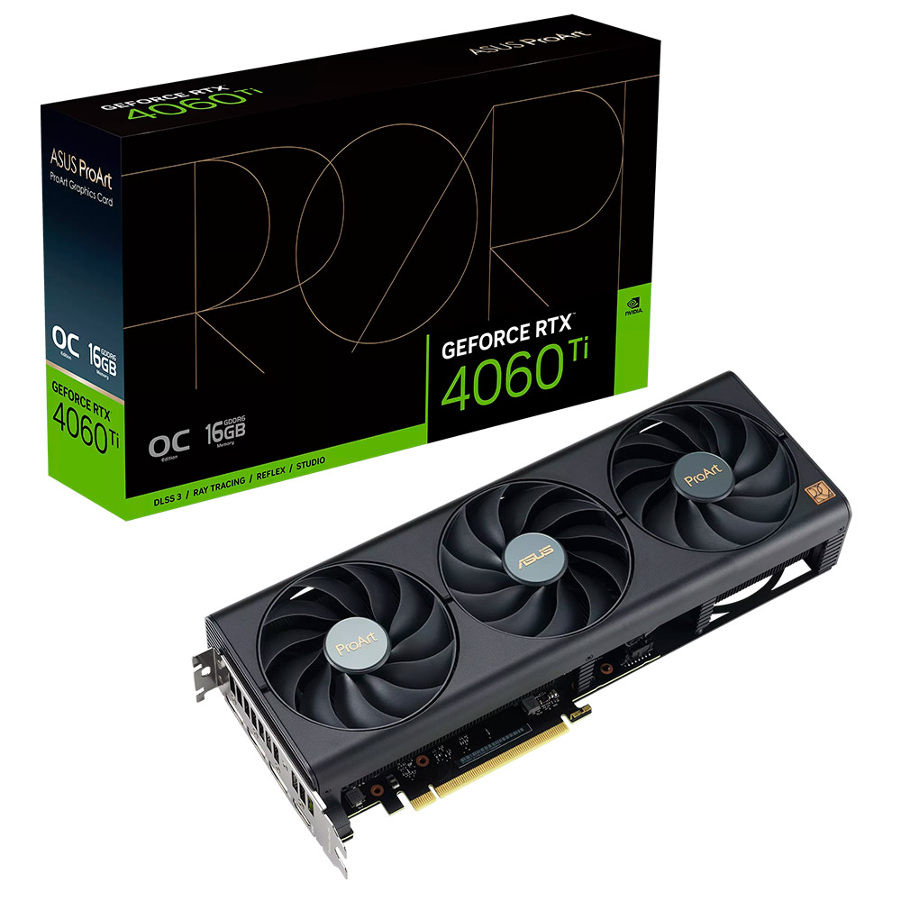 Placa Grfica Asus GeForce RTX 4060 Ti ProArt 16GB GDDR6 OC DLSS3 1