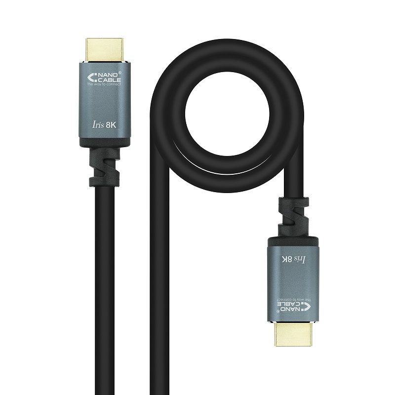 Cabo HDMI 2.1 Nanocable IRIS 8K 10m Preto 1