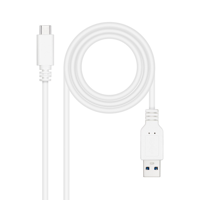 Cabo Nanocable USB 3.1 - USB-C 1m Branco 1