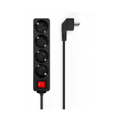 Régua Aisens 4 Tomadas Schuko 16A com Switch on/off Preta image