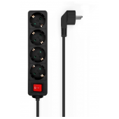 Régua Aisens 4 Tomadas Schuko 16A com Switch on/off Preta image